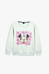 Minnie Mouse Kids Tracksuit | 2-Piece Cotton Fleece Sweatshirt & Joggers Set | Winter Wear